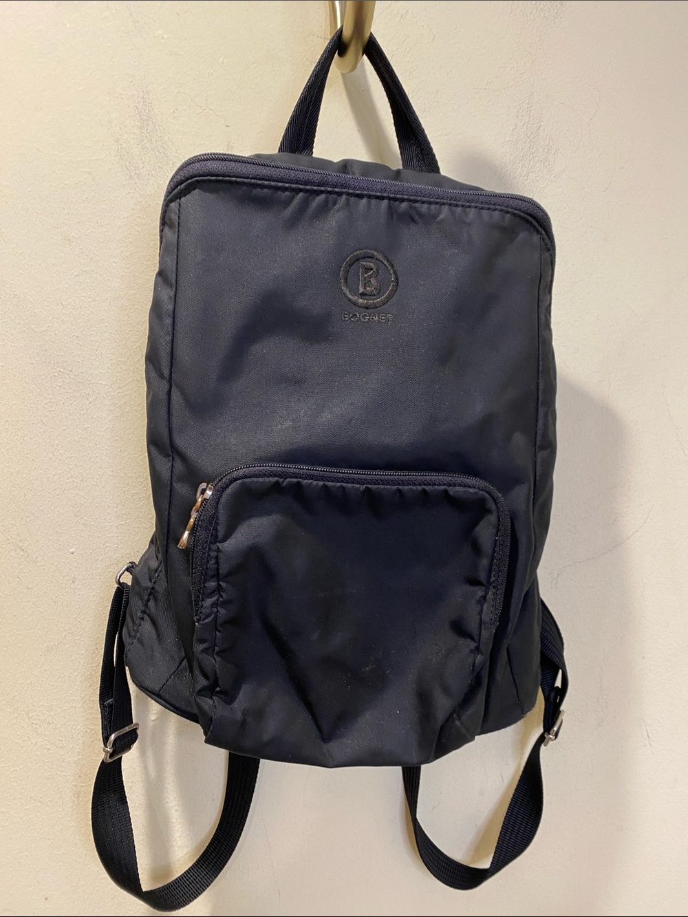 BOGNER Handmade  Black Compact Nylon Backpack